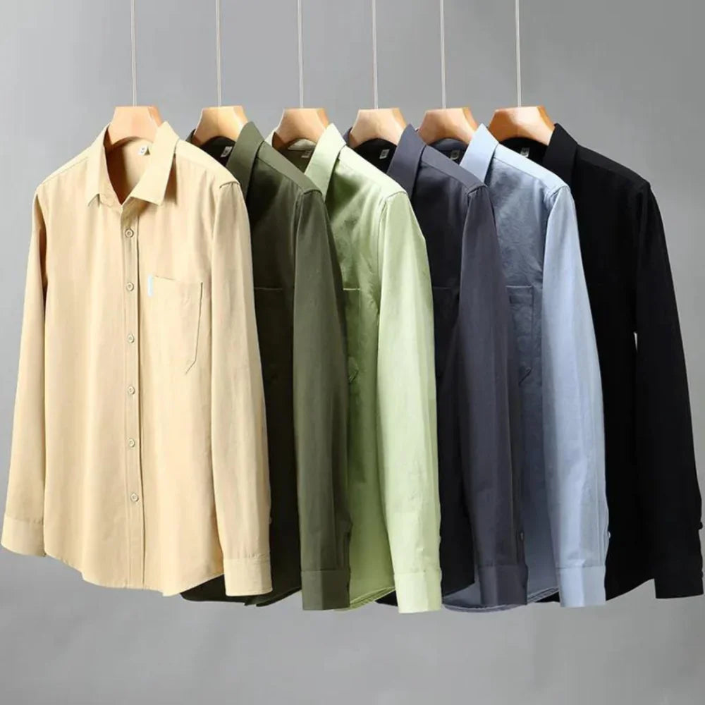 Alban - Chemise en Coton Manches Longues