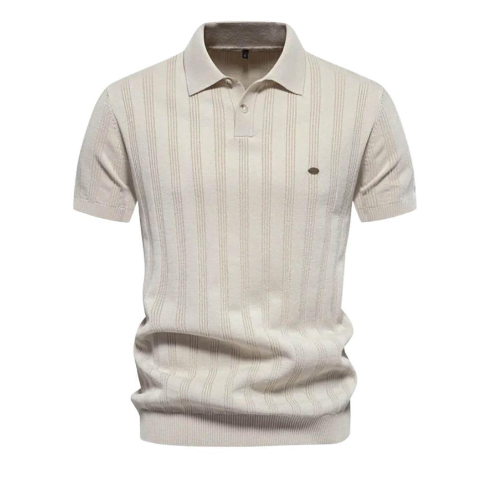 Laurent - Polo Premium à Rayures Tissées