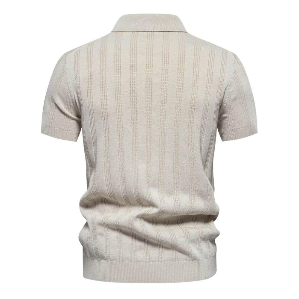 Laurent - Polo Premium à Rayures Tissées
