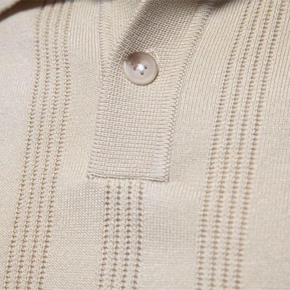 Laurent - Polo Premium à Rayures Tissées