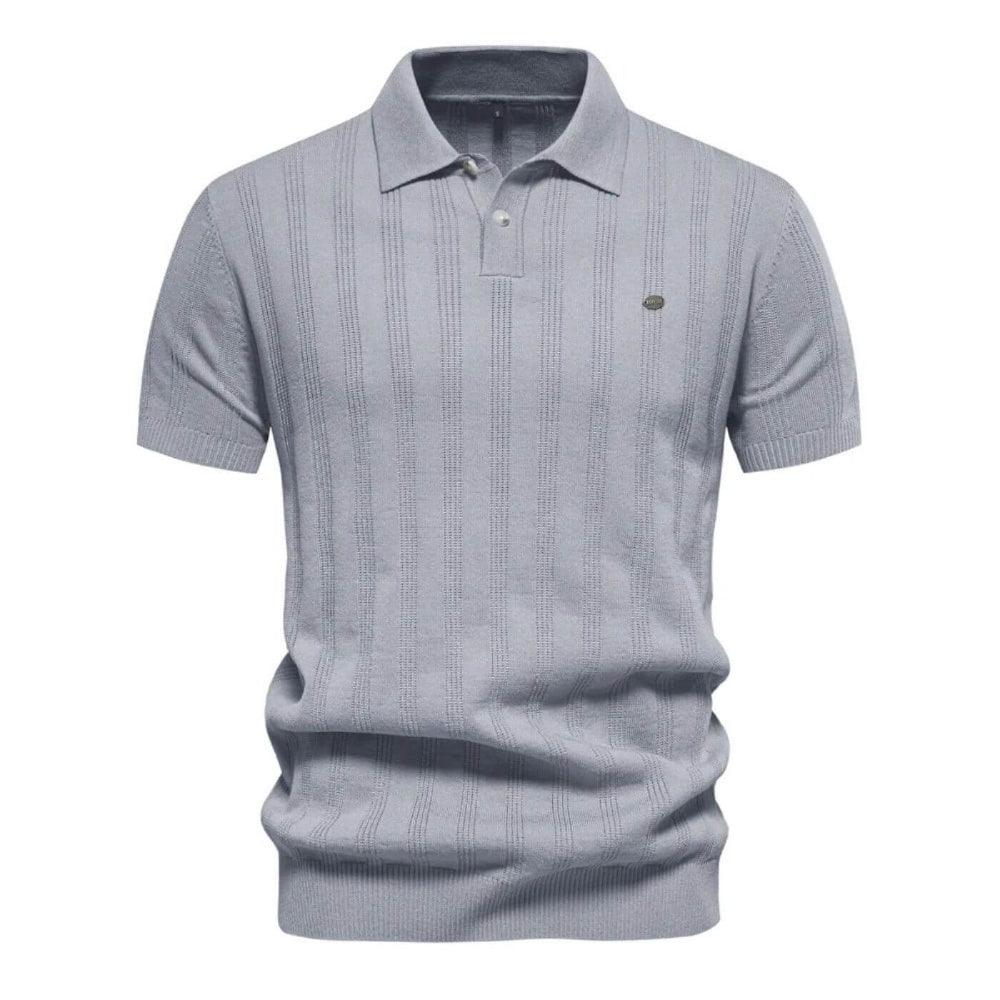 Laurent - Polo Premium à Rayures Tissées
