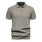 Laurent - Polo Premium à Rayures Tissées