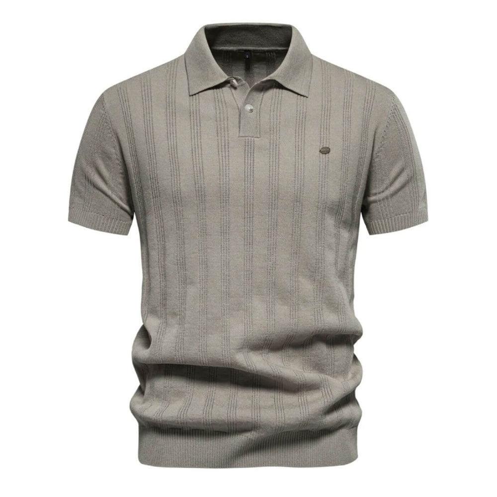 Laurent - Polo Premium à Rayures Tissées