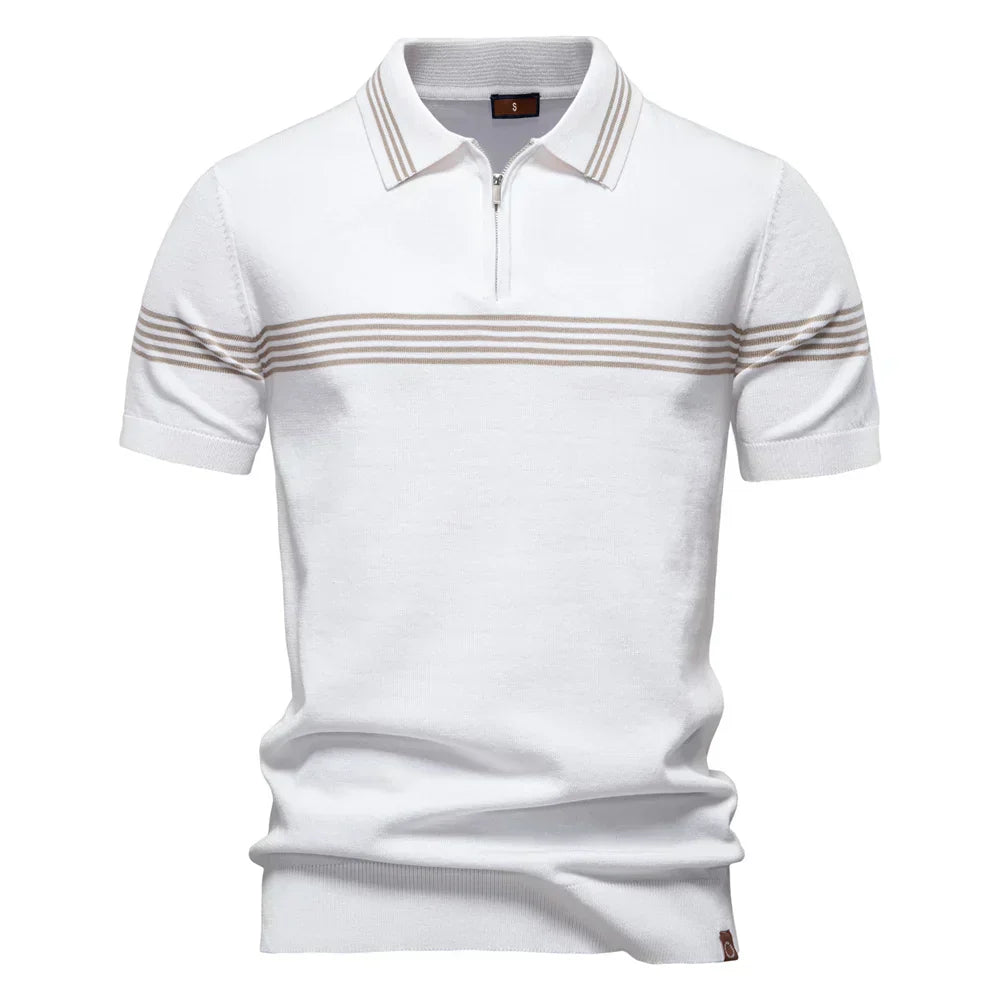 Marin - Polo Rayé Respirant