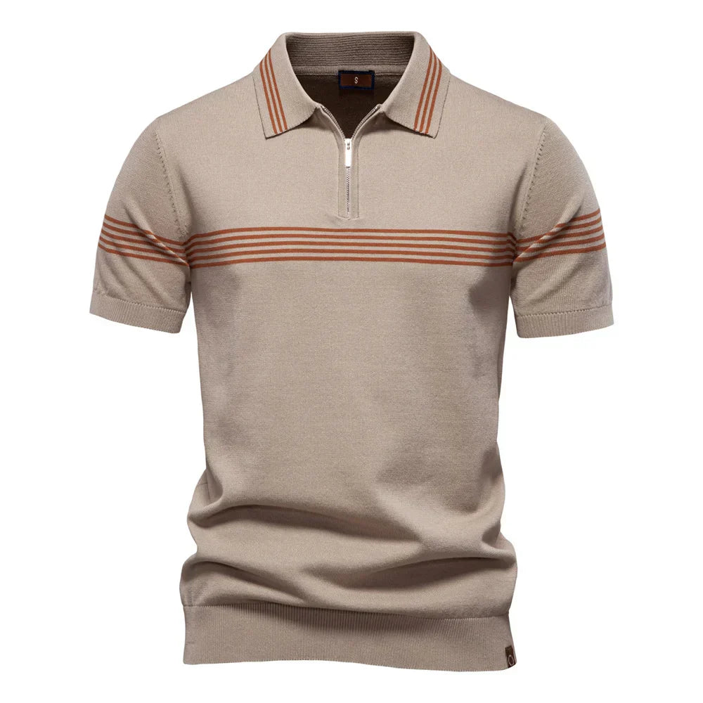 Marin - Polo Rayé Respirant