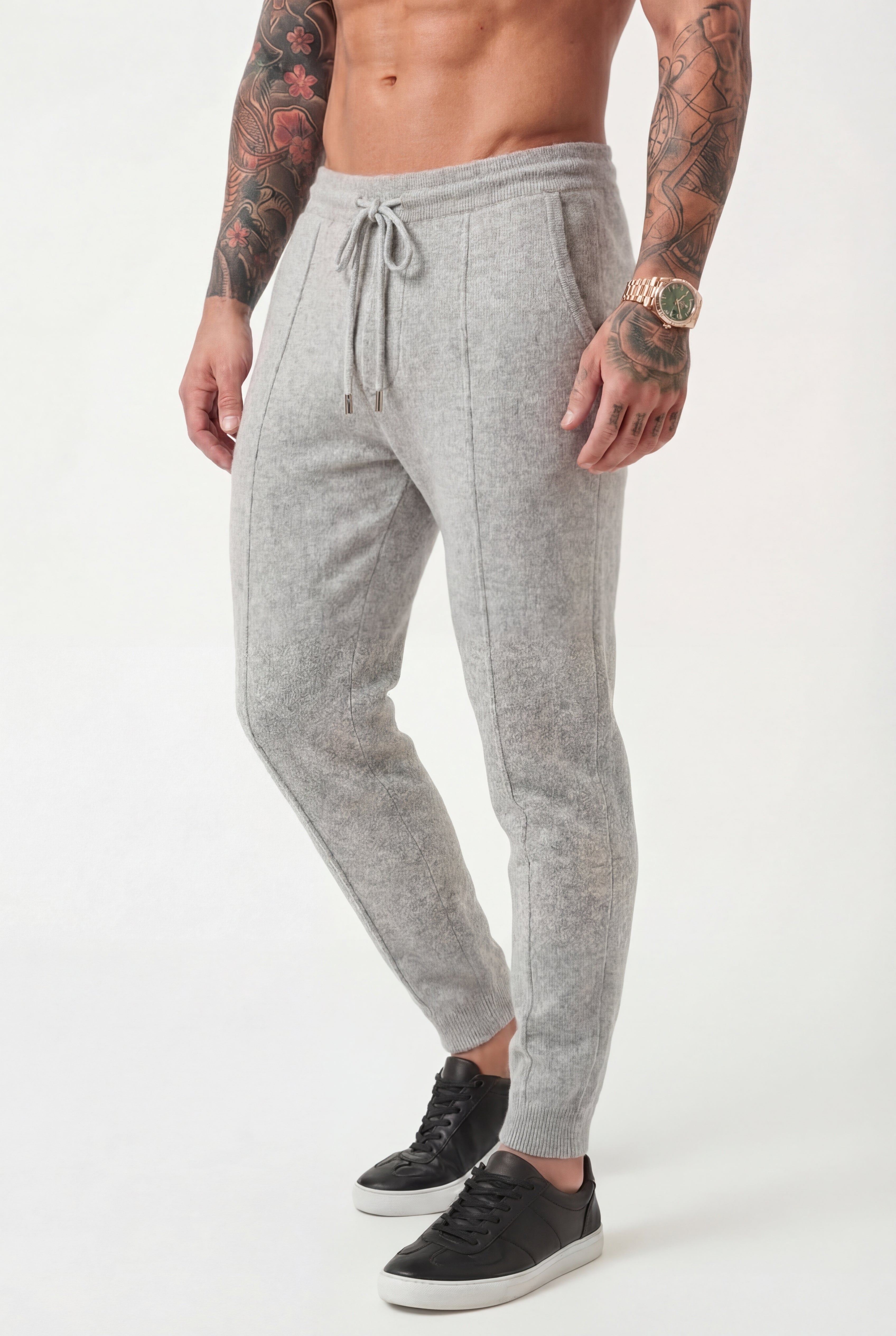 Nuage - Pantalon en Laine Mérinos - Gris Clair