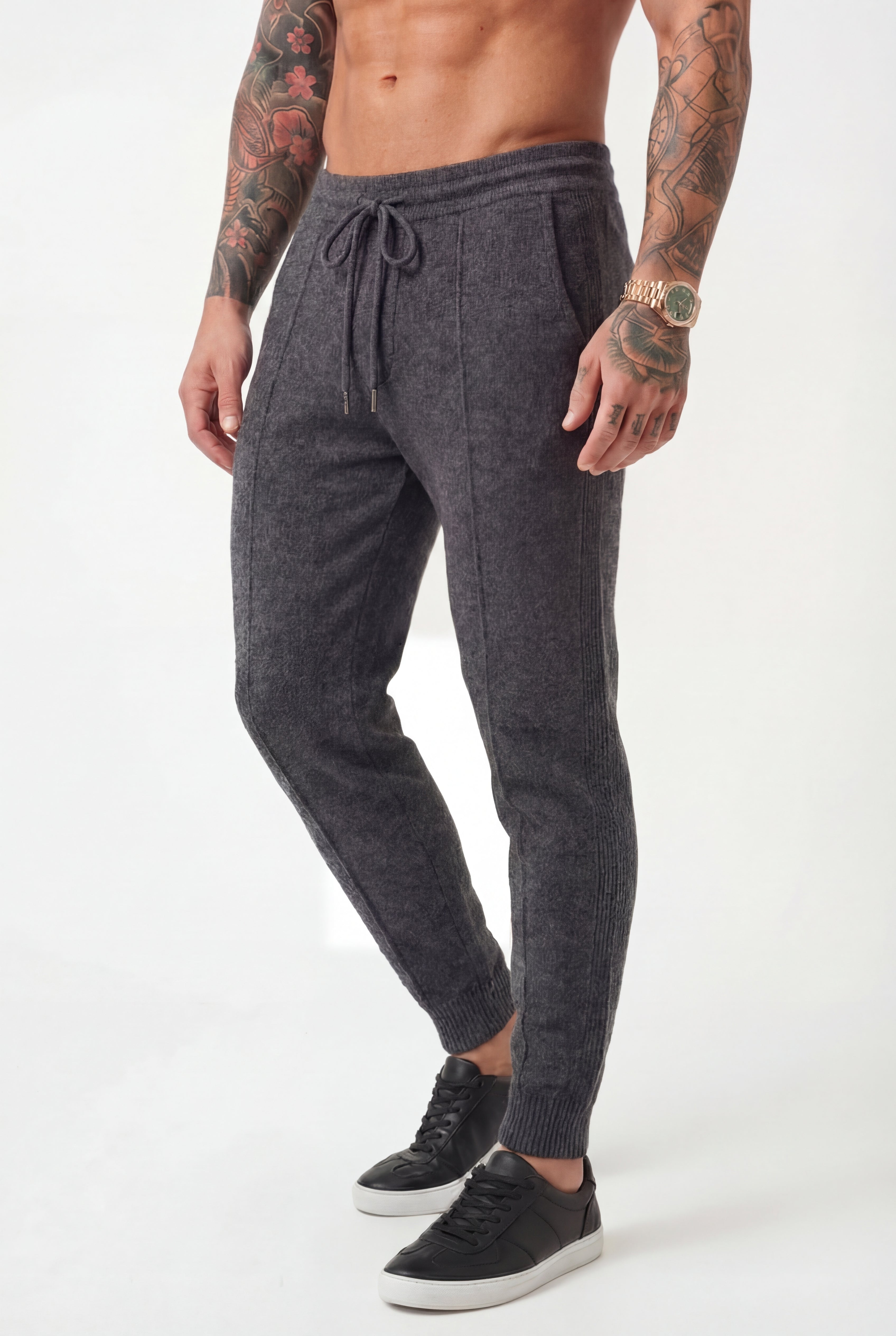 Nuage - Pantalon en Laine Mérinos - Gris Foncé