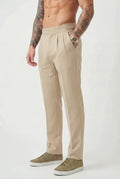 Léandre - Pantalon Taille Haute - Crème