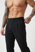 Léandre - Pantalon Taille Haute - Noir