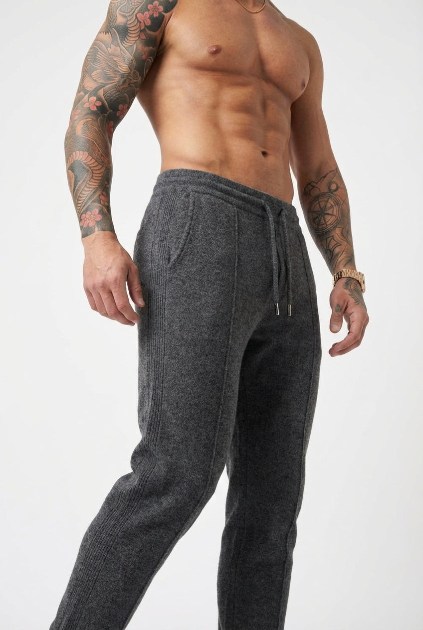Nuage - Pantalon en Laine Mérinos - Gris Foncé