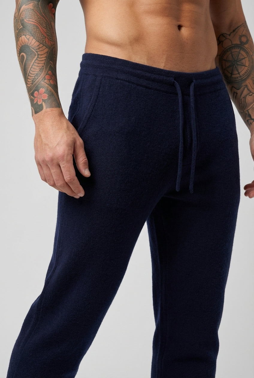 Nuage - Pantalon en Laine Mérinos - Bleu Marine