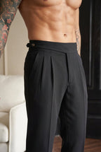Léandre - Pantalon Taille Haute - Noir