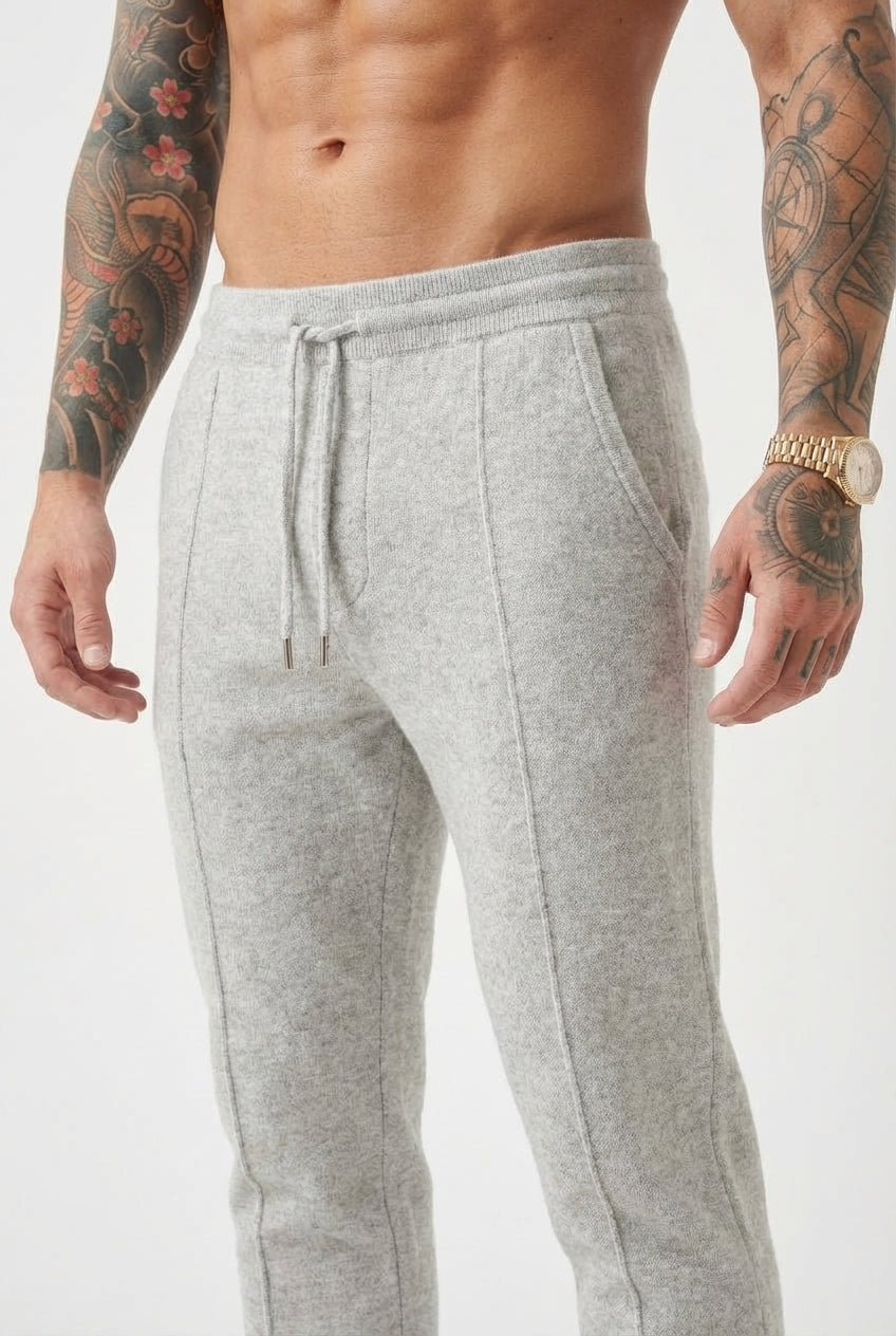 Nuage - Pantalon en Laine Mérinos - Gris Clair