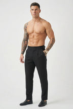 Léandre - Pantalon Taille Haute - Noir