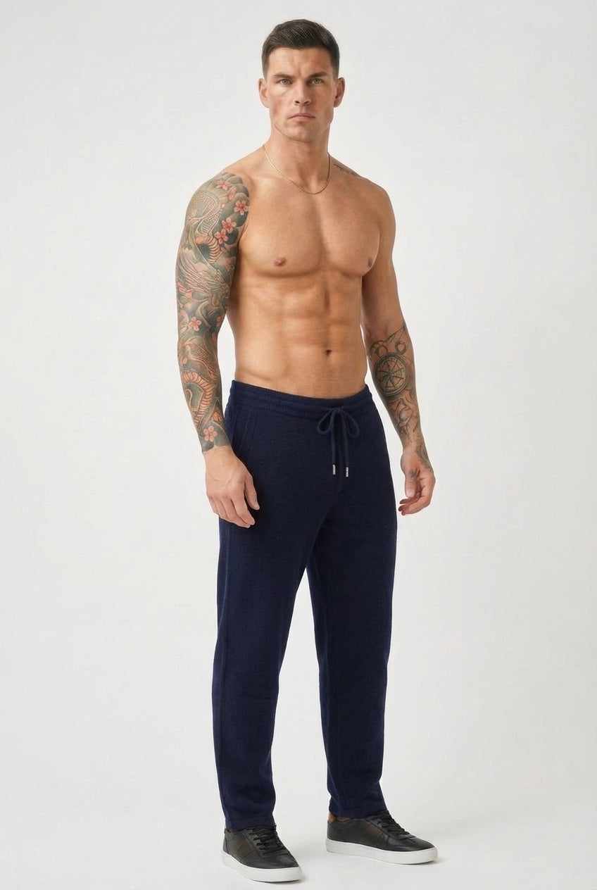 Nuage - Pantalon en Laine Mérinos - Bleu Marine