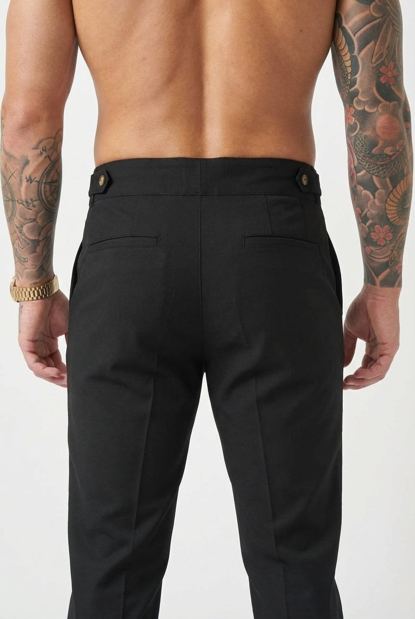 Léandre - Pantalon Taille Haute - Noir